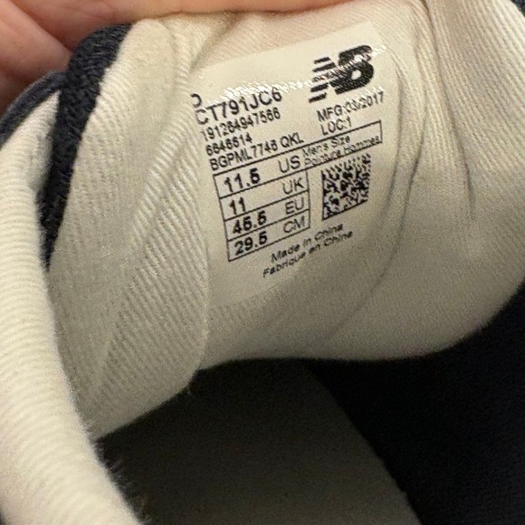 NEW BALANCE 791 x J Crew Navy Blue Leather Mens Sneakers Size 11.5 Shoes - Picture 9 of 9